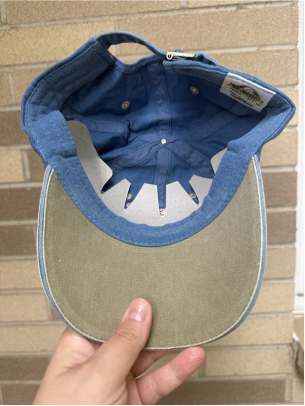 VTG Denim Texas Strapback Hat Embroidered Blue The Lone Star State NWOT - Picture 3 of 5